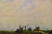 Caspar David Friedrich Meeresstrand mit Fischer oil